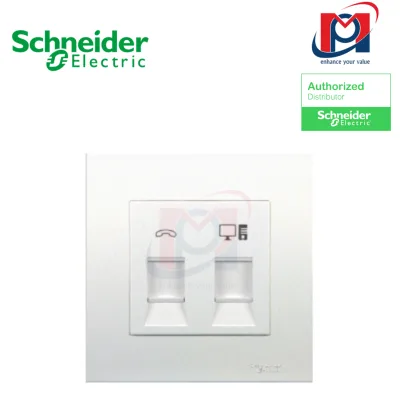 Ổ cắm điện thoại và mạng cat5 Vivace - Schneider -  Màu Trắng - KB32TS_RJ5E