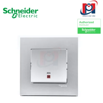 Bộ công tắc đơn 1 chiều 20A Vivace - Schneider - Màu Bạc - KB31D20NE_AS_G19