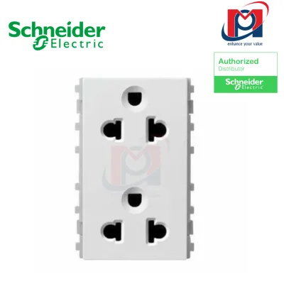 Ổ cắm đôi 3 chấu Zencelo A - Schneider - 84426LUES2_WE_G19