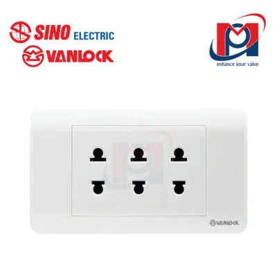 3 ổ cắm 2 chấu 16A ZL - Sino Vanlock - ZLU3
