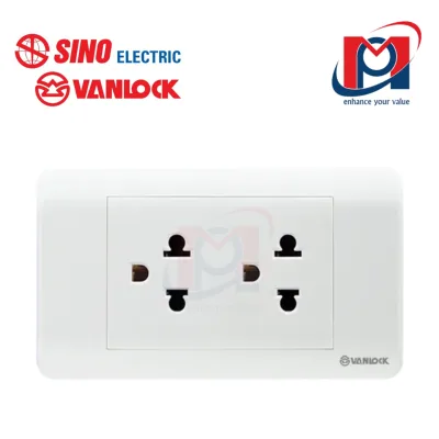 2 ổ cắm 3 chấu 16A ZL - Sino Vanlock - ZLUE2