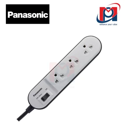 Ổ cắm có dây - 3 ổ cắm 3 chấu, 1 công tắc - Panasonic - WCHG24332W