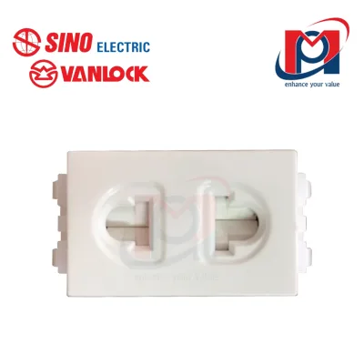Ổ cắm 2  có màn che - Sino Vanlock - S18CCU
