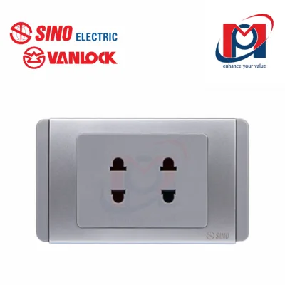 2 ổ cắm 2 chấu 16A S68 - Sino Vanlock - S68GU2