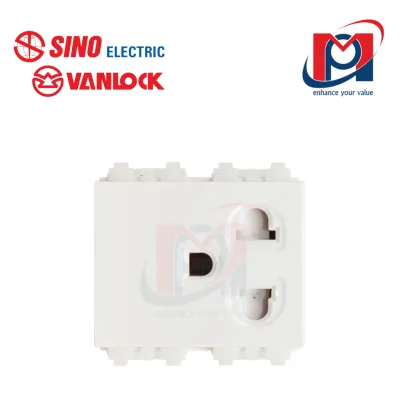 Ổ cắm 3 chấu có màn che - Sino Vanlock - S18CCUE