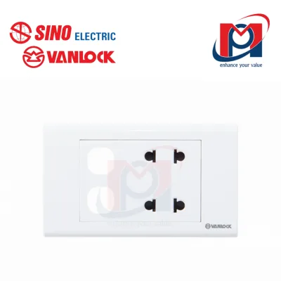 Ổ cắm đôi 2 chấu 16A 2 lỗ - Sino Vanlock - S18U2XX