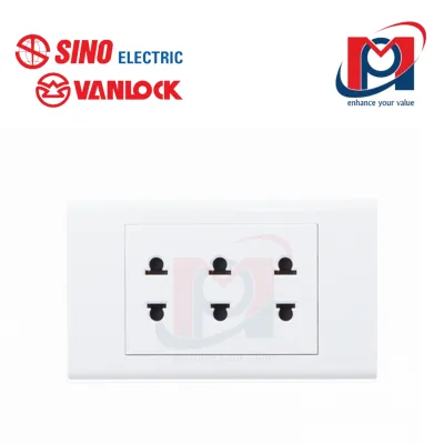Ổ cắm ba 2 chấu 16A - Sino Vanlock - S18AU3