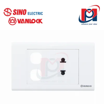 Ổ cắm đơn 2 chấu 16A 2 lỗ - Sino Vanlock - S18UXX