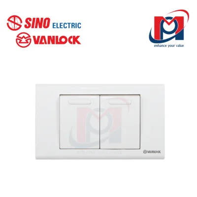 Công tắc đôi 1 chiều - Sino Vanlock - S182D1/DL
