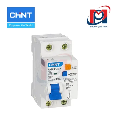 RCBO Chống Dòng Rò NXBLE-63Y 1P+N C40 0.03A 4.5kA - Chint - 105546