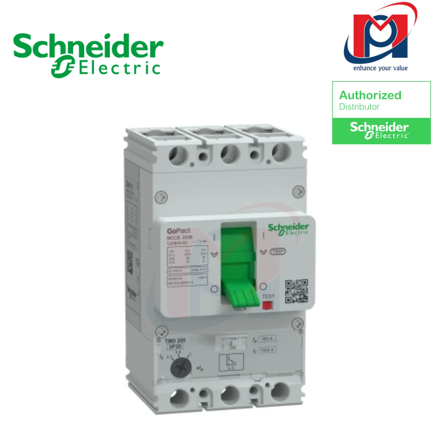Cầu dao tự động MCCB GOPACT 200B 200A 3P 25kA 415V - Schneider - G20B3A200