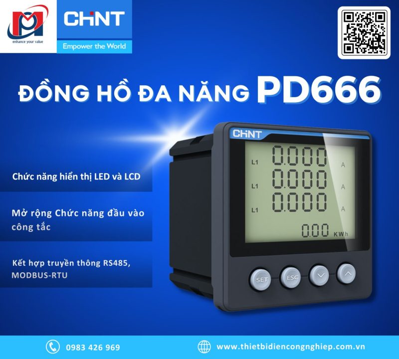 ĐỒNG HỒ ĐA NĂNG 3 PHA PD666 CHINT