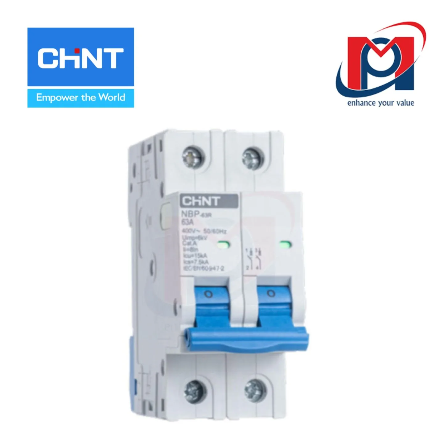 Cầu dao tự động MCB NBP-63R 2P 10A - CHINT - 352376