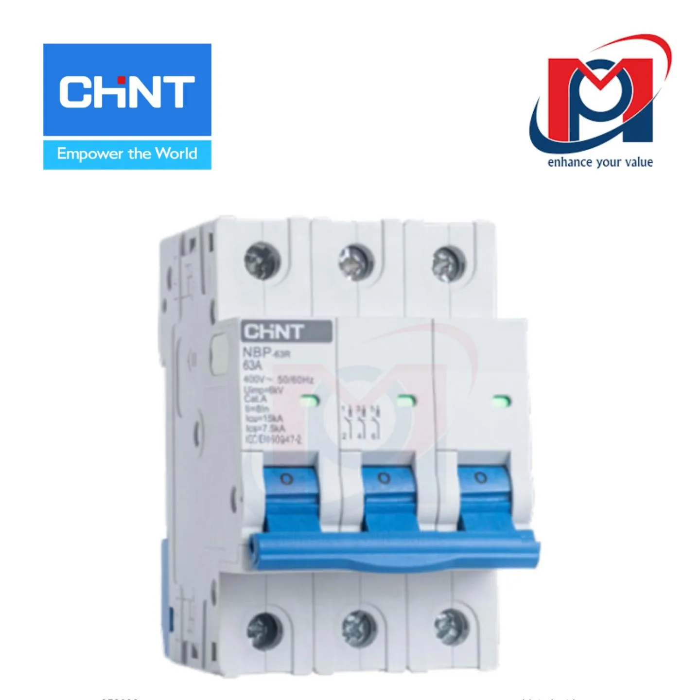 Cầu dao tự động MCB NBP-63R 3P 2A - CHINT - 352388