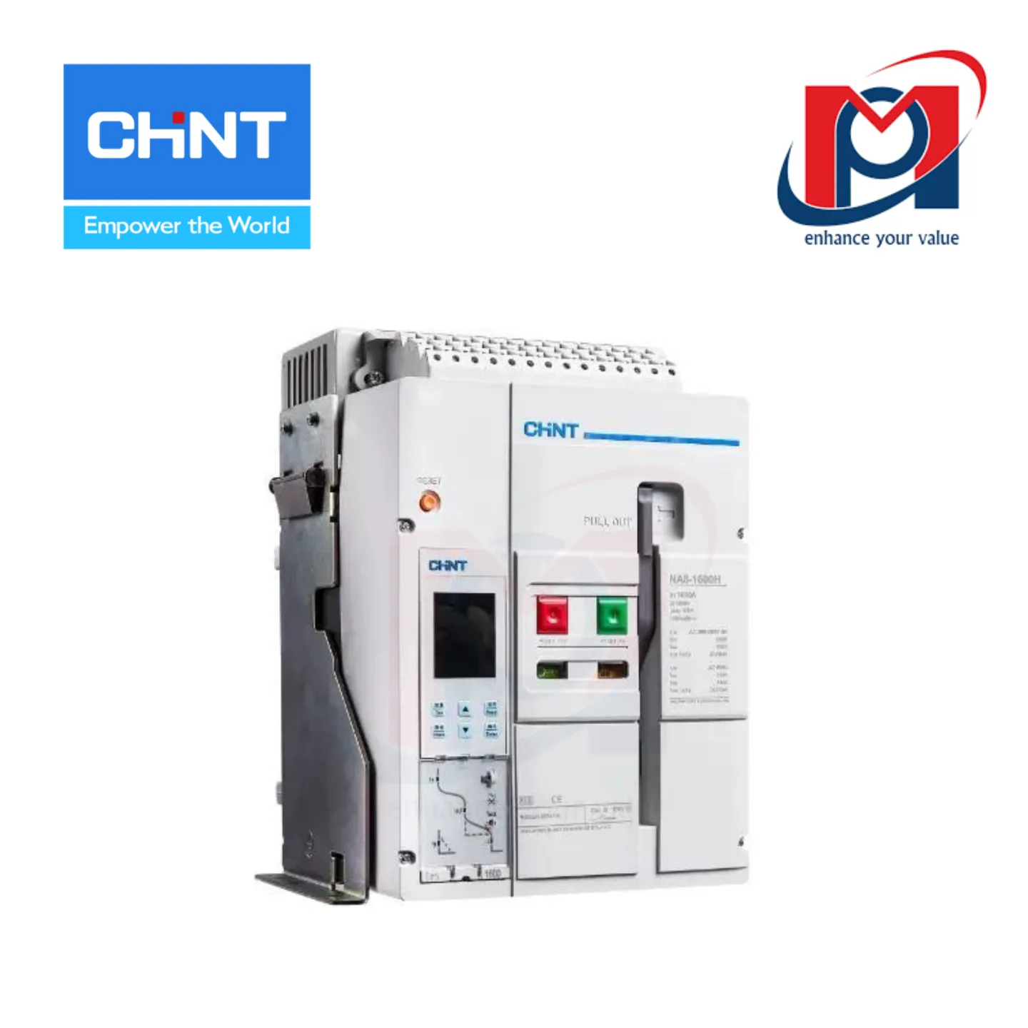 Máy cắt không khí ACB NA8-4000H-4000M/4 MN-WD 230VAC - CHINT - 264602