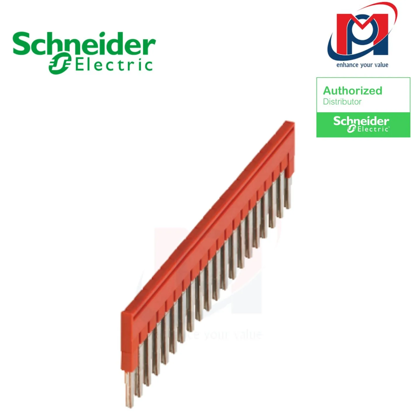 Miếng chặn đầu nối PLUG-IN BRIDGE, 20POINTS FOR 2,5MM² TERM - Schneider - NSYTRAL220