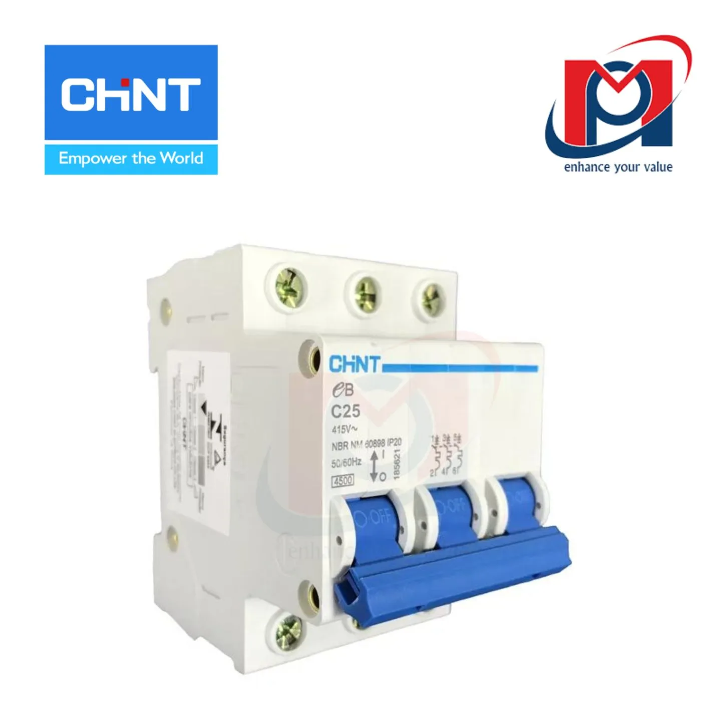 Cầu dao tự động MCB eB 3P C40 4.5kA - CHINT - 186506