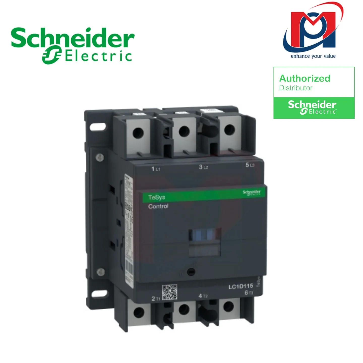 Khởi động từ CONTACTOR 115A 1F+1O 240V50 60 3P+1F+1O - Schneider - LC1D1156U7