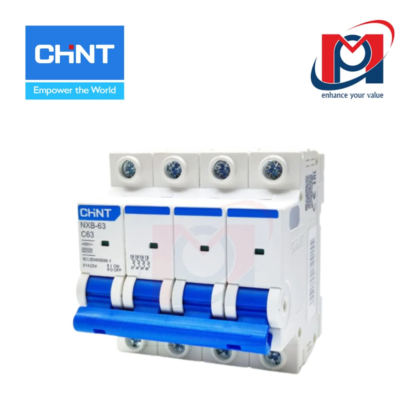 Áp tô mát NXB-125 4P C80 - Chint - 816147