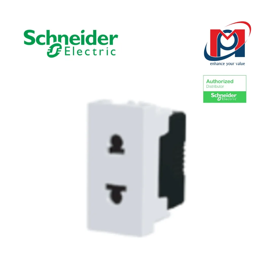Ổ cắm đơn 2 chấu Schneider Milux E M3TS426US_WE