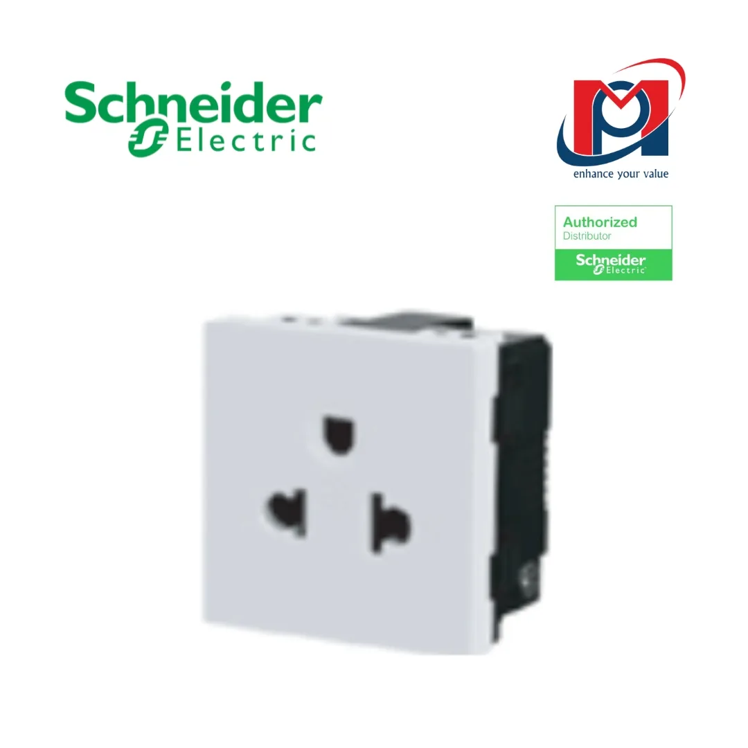 Ổ cắm đơn 3 chấu Schneider Milux E M3TS426UST_WE