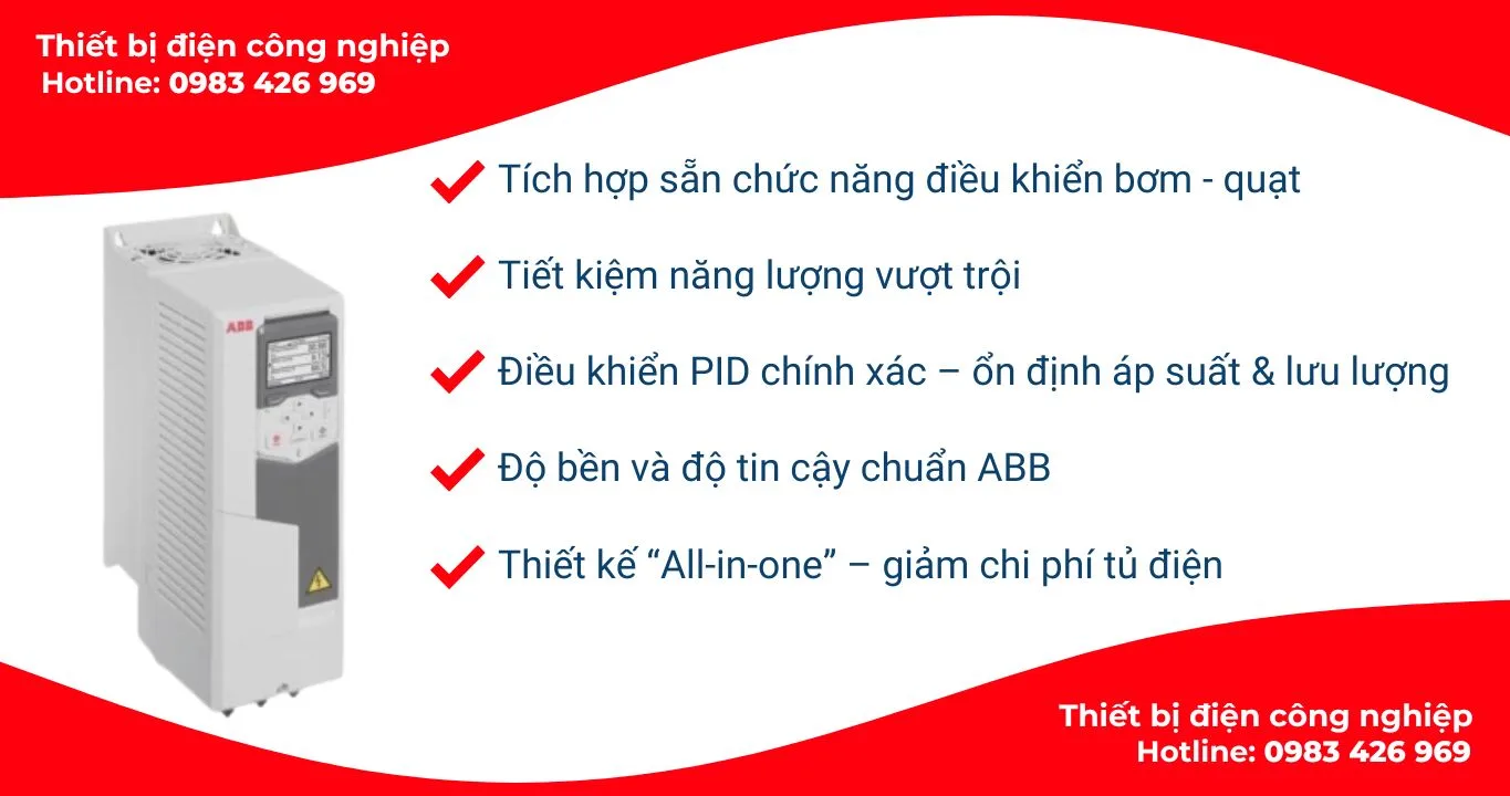Những điểm khiến ABB ACS580 tối ưu nhất phân khúc