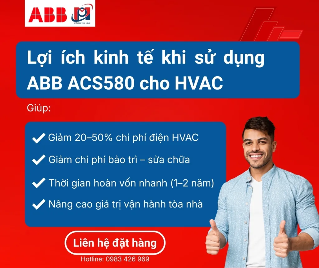 Lợi ích kinh tế khi sử dụng ABB ACS580 cho HVAC