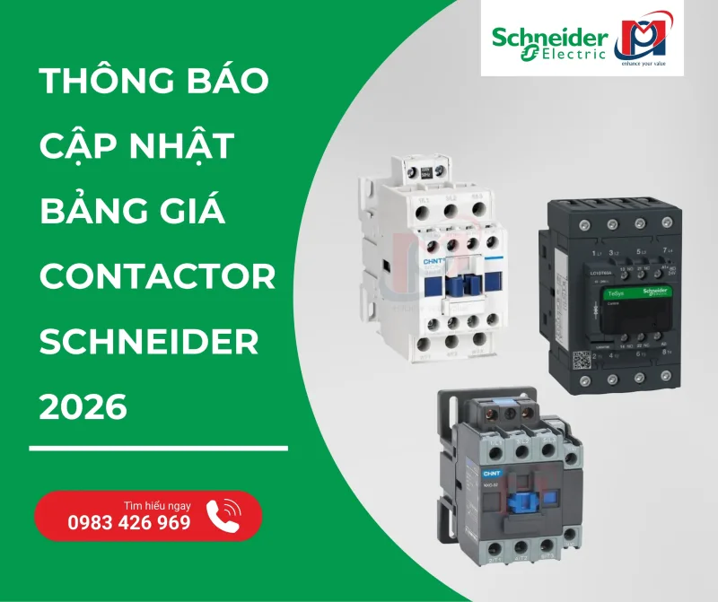 thong bao cap nhat bang gia contactor schneider 2026