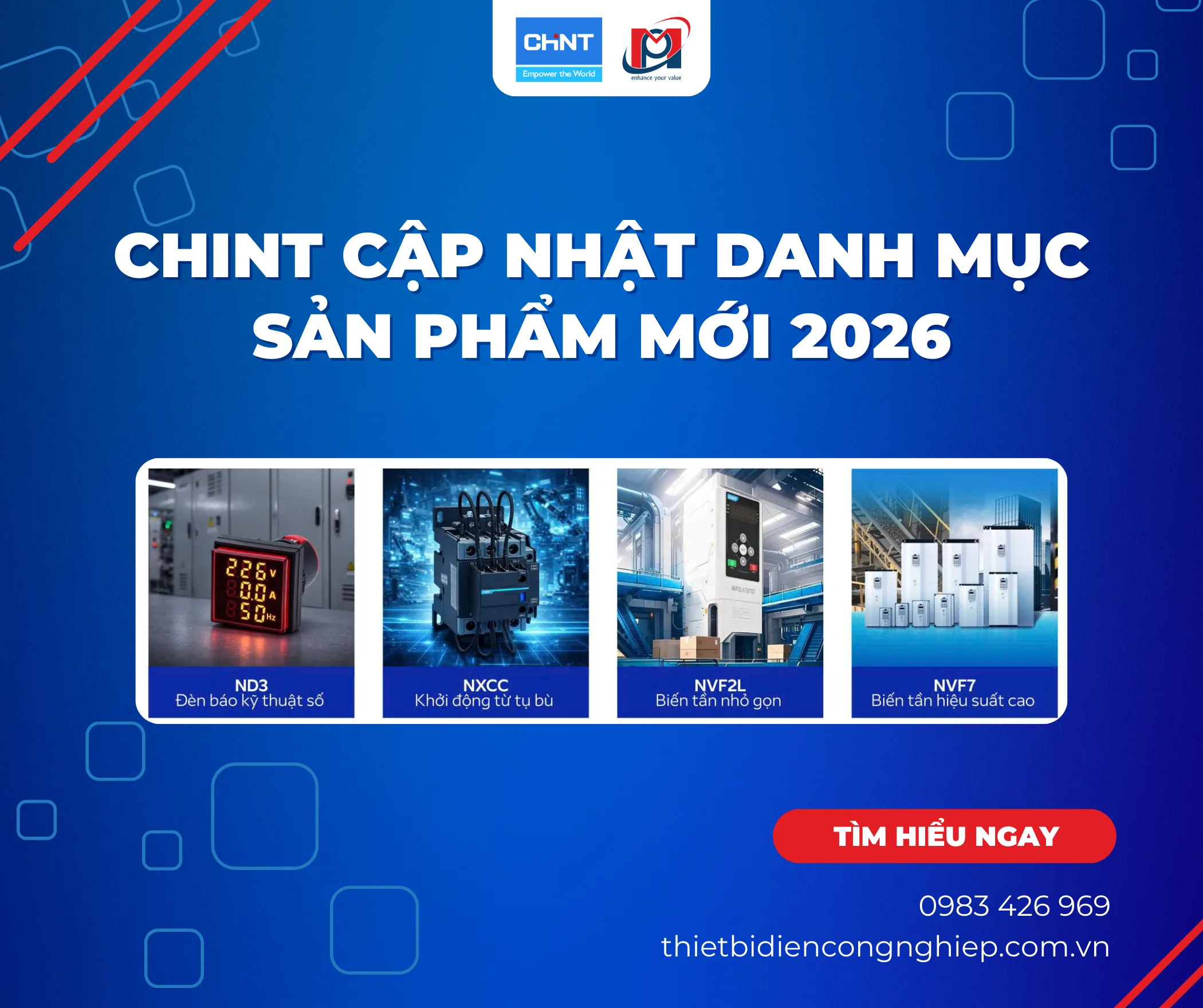 chint cập nhật danh mục sản phẩm mới 2026
