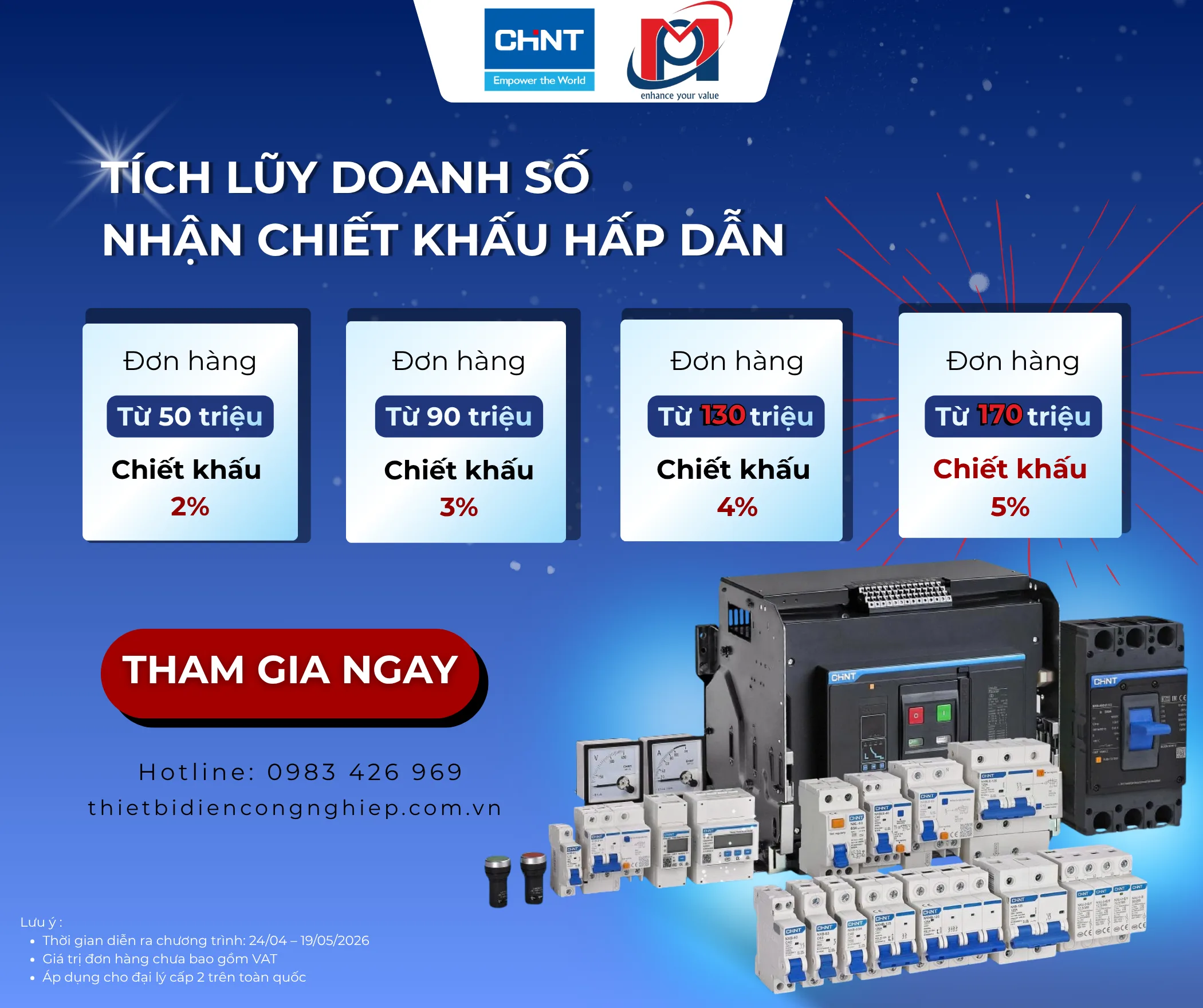 Tích lũy doanh số – Nhận chiết khấu hấp dẫn