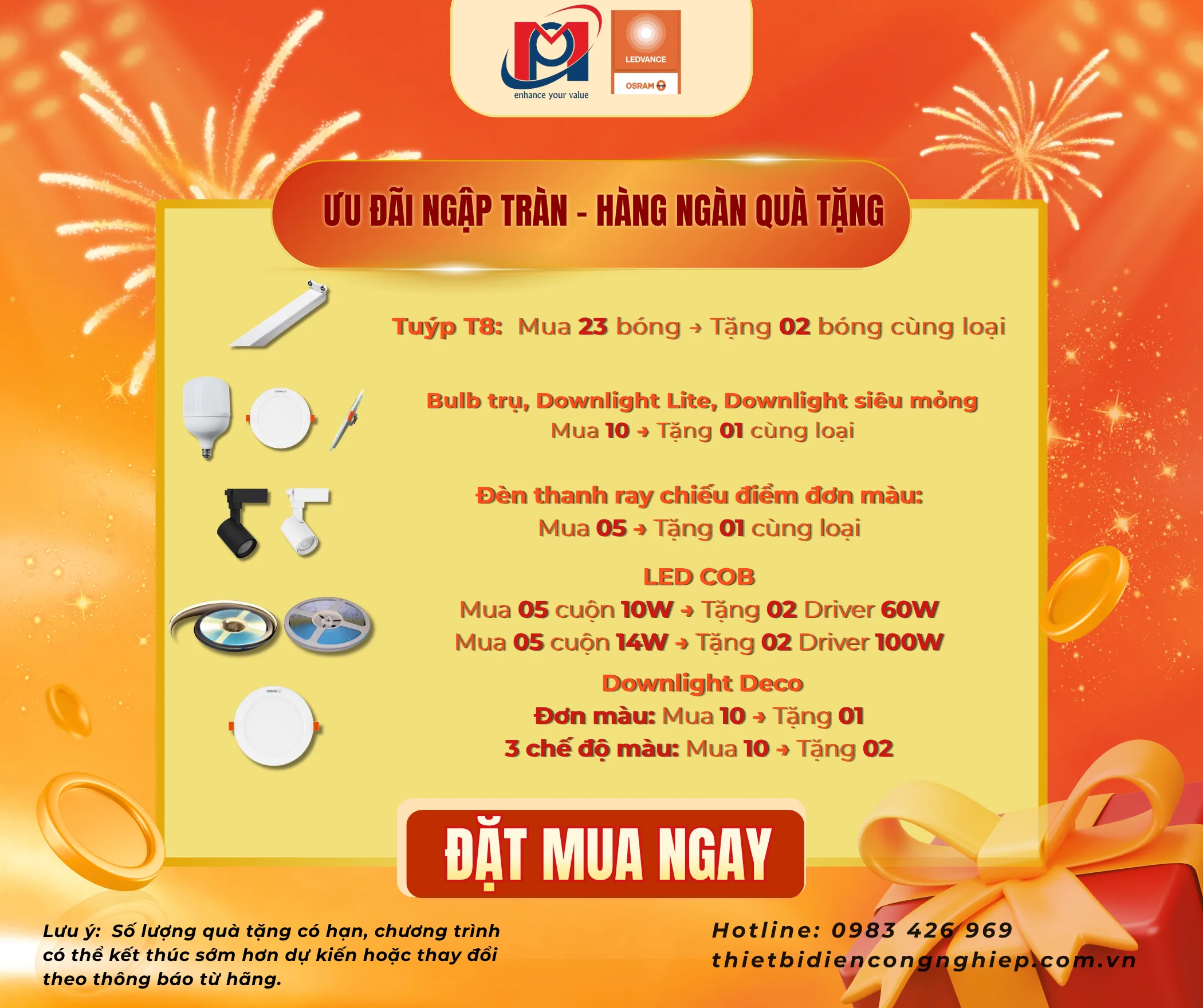ƯU ĐÃI NGẬP TRÀN – HÀNG NGÀN QUÀ TẶNG CÙNG OSRAM