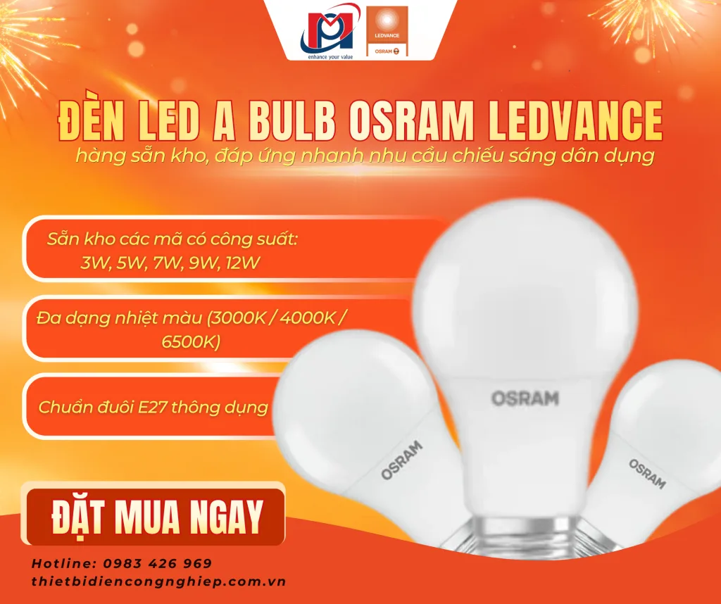 Đèn Led A Bulb Osram Ledvance chính hãng, tiết kiệm, bền bỉ